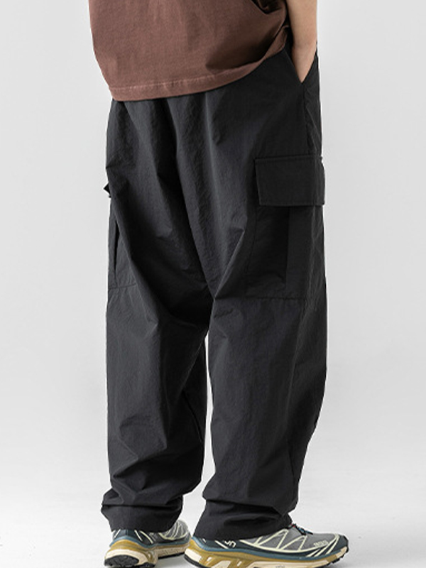 Pantalones cargo casuales de corte holgado para hombre-1