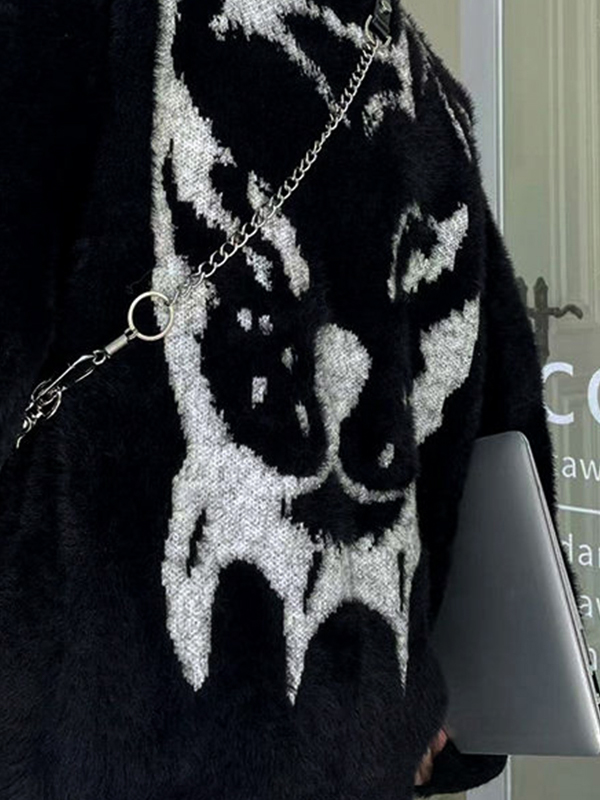 Sudadera de felpa de jacquard con tigre para hombre-2