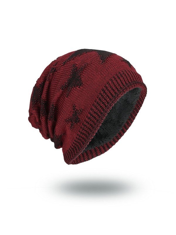 Gorro Beanie Star Jacquard Warm Fleece Forrado-1