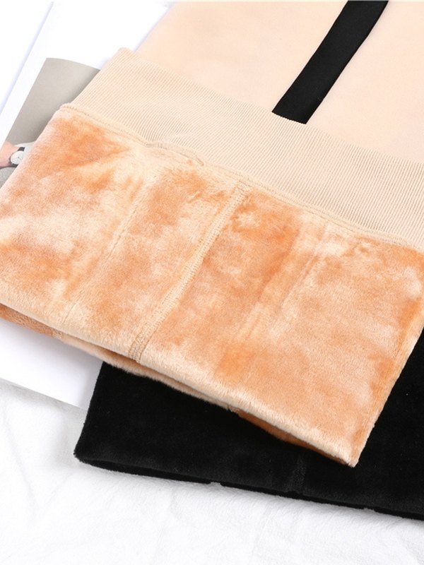 Medias gruesas y cálidas de invierno con forro polar-4