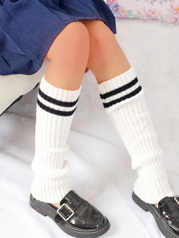 Calentador de piernas de punto acanalado-1